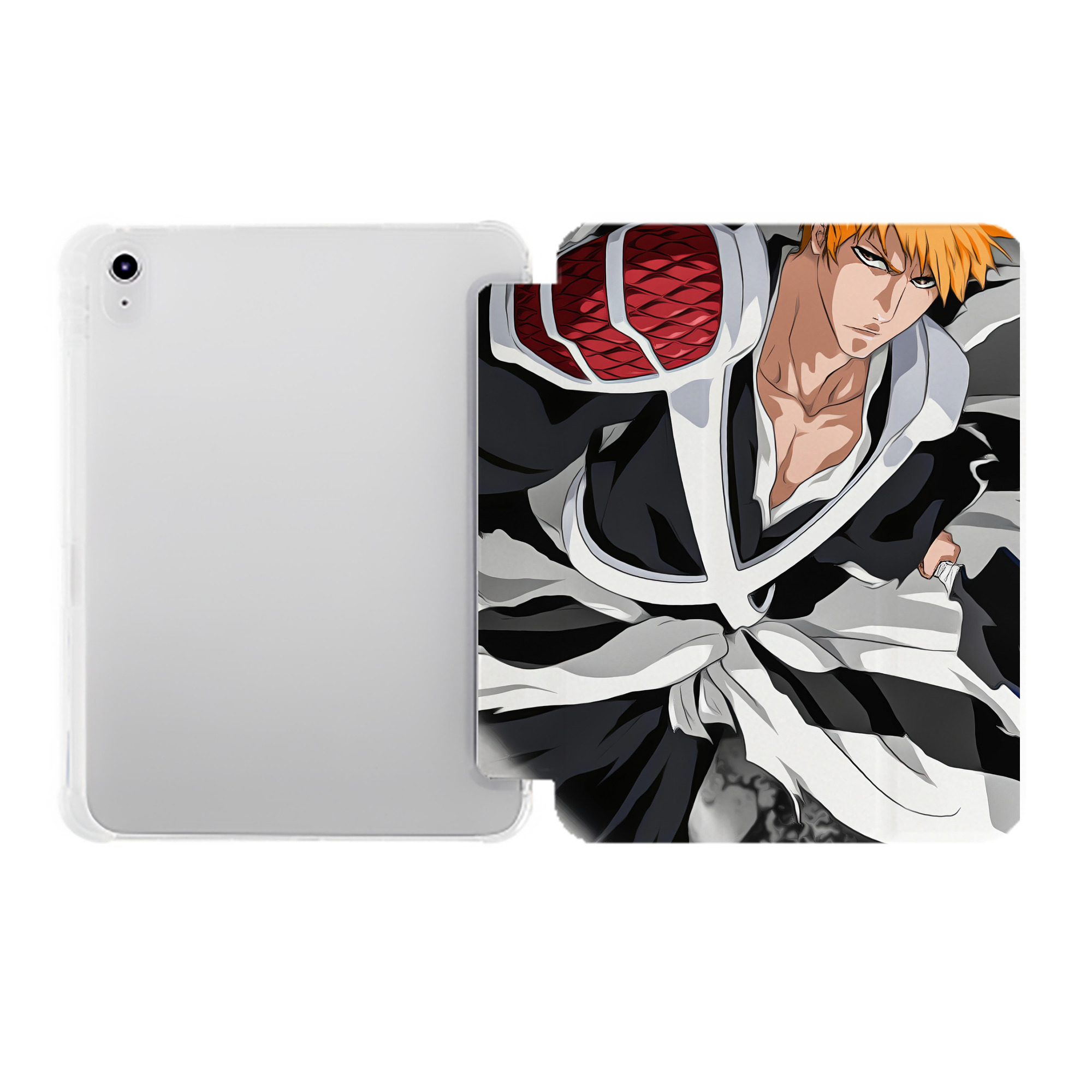 （画像用） ブリーチ BLEACH IPad ケース ペン収納付き 三つ折りスタンド PUレザー×シリコン 対応機種9.5/10.5/10.9インチ